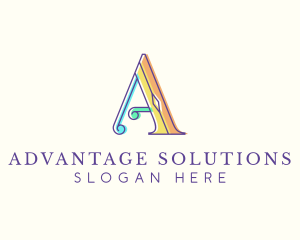 Professional Company Letter A logo design