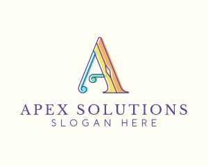 Professional Company Letter A logo design