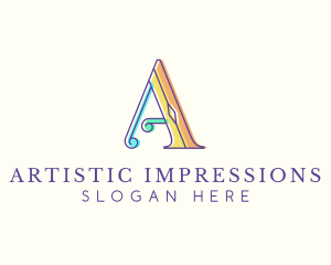 Professional Company Letter A logo design