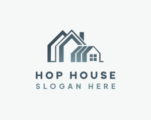 Gradient House Roofing logo design