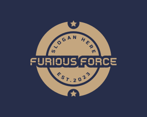 Military Circle Star logo design