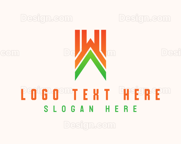 Marketing Digital Letter W Business Logo