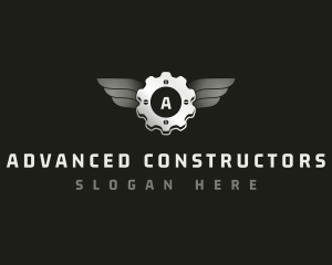 Cog Wings Mechanic logo design