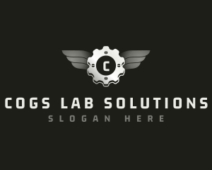 Cog Wings Mechanic logo design