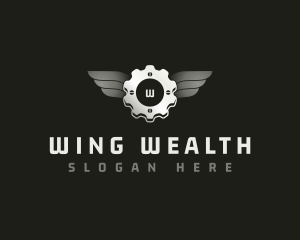 Cog Wings Mechanic logo design