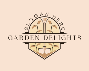 Shovel Gardening Landscaping logo design