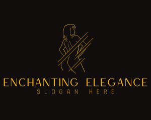 Alluring Nude Female logo design