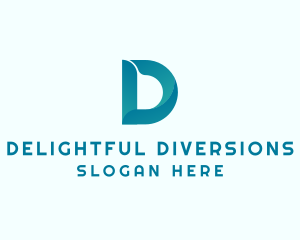 Digital Letter D logo design