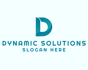 Digital Letter D logo design