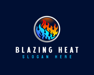 Fuel Flame Heating logo design