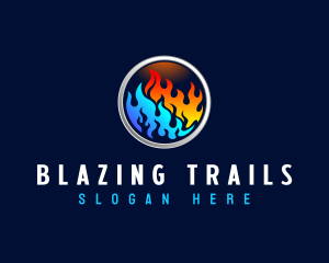 Fuel Flame Heating logo design