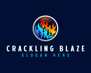 Fuel Flame Heating logo design