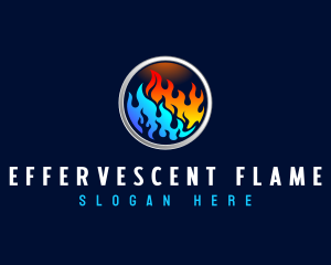 Fuel Flame Heating logo design