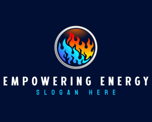 Fuel Flame Heating logo design