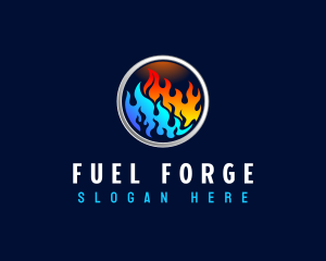 Fuel Flame Heating logo design