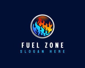 Fuel Flame Heating logo design