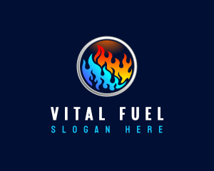 Fuel Flame Heating logo design