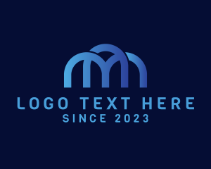 Venture - Arch Structure Letter M logo design