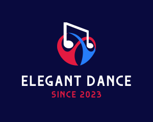 Couple Music Dance logo design