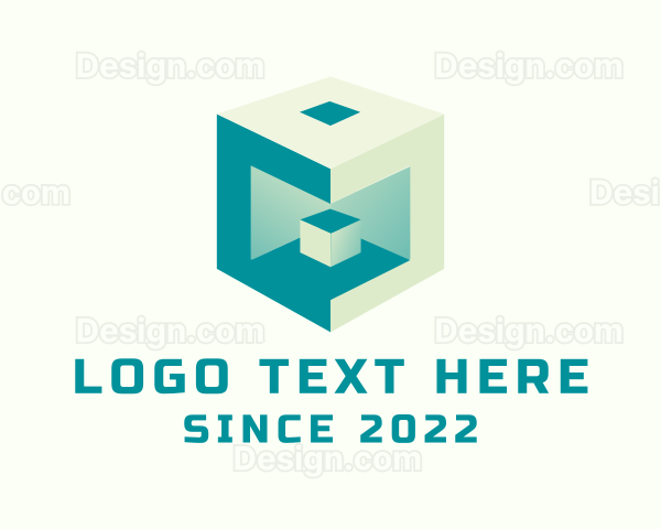 3D Construction Cube Logo