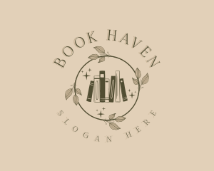 Mystical Wreath Book logo design