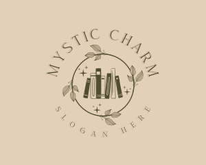 Mystical Wreath Book logo design