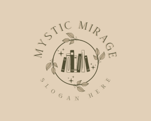 Mystical Wreath Book logo design