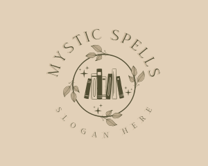 Mystical Wreath Book logo design