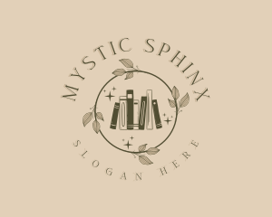 Mystical Wreath Book logo design