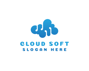 Cloud Musical Note logo design