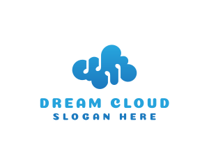 Cloud Musical Note logo design