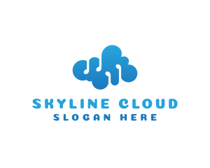 Cloud Musical Note logo design