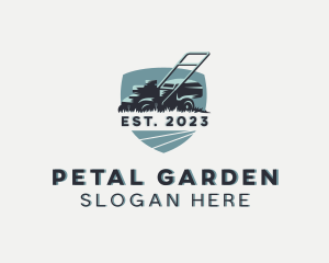 Lawn Mower Grass Cutting logo design