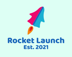 Slip-on Sneakers Rocket logo design