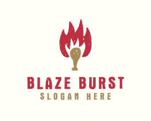 Hot Chicken Drumstick logo design