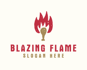 Hot Chicken Drumstick logo design