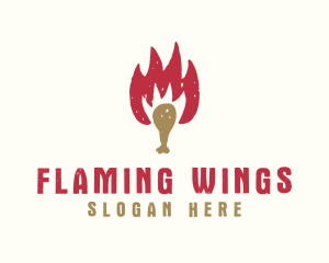 Hot Chicken Drumstick logo design