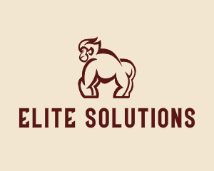 Gorilla Monkey Zoo  Logo