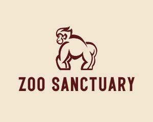 Gorilla Monkey Zoo  logo design