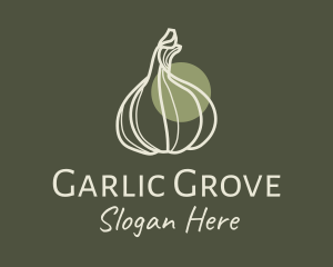 Minimalist Garlic Bulb logo