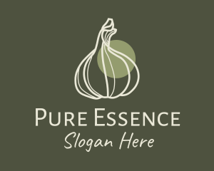 Minimalist Garlic Bulb logo design