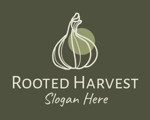 Minimalist Garlic Bulb logo design