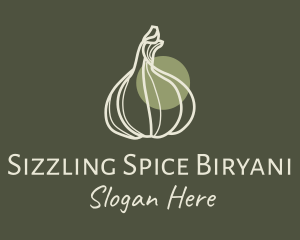 Minimalist Garlic Bulb logo design