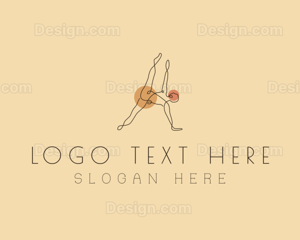 Abstract Yoga Stretch Logo