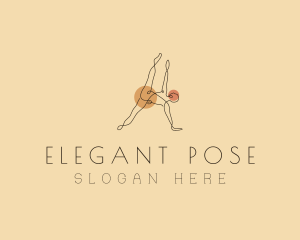 Abstract Yoga Stretch logo design