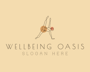 Abstract Yoga Stretch logo design