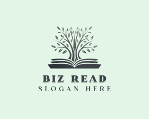 Book Tree Library logo design