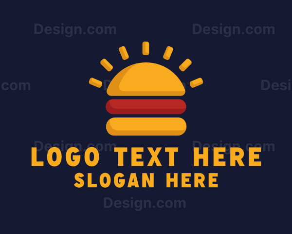 Morning Burger Sandwich Logo