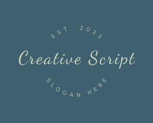 Stylish Script Business logo design