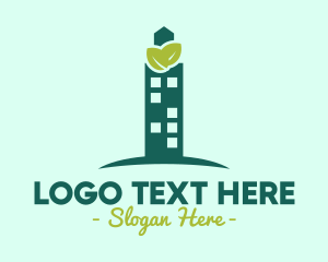 Eco Building Skyscraper logo